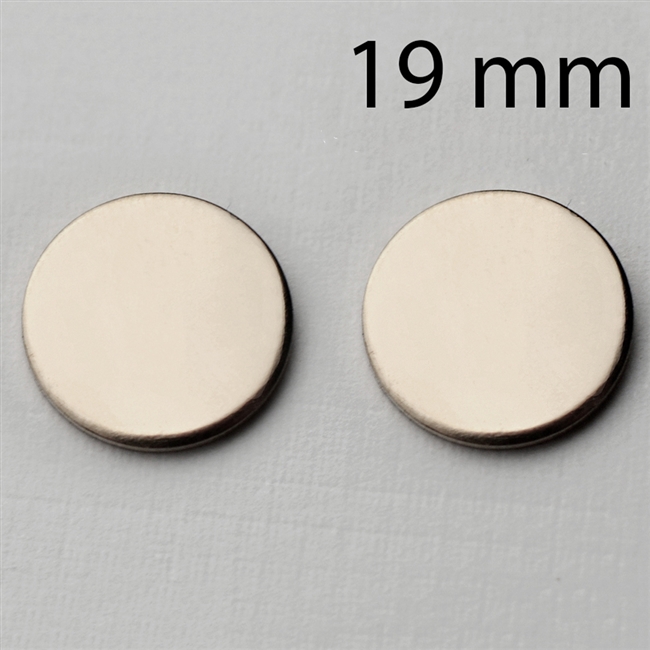 19mm Sterling Silver Round Disc